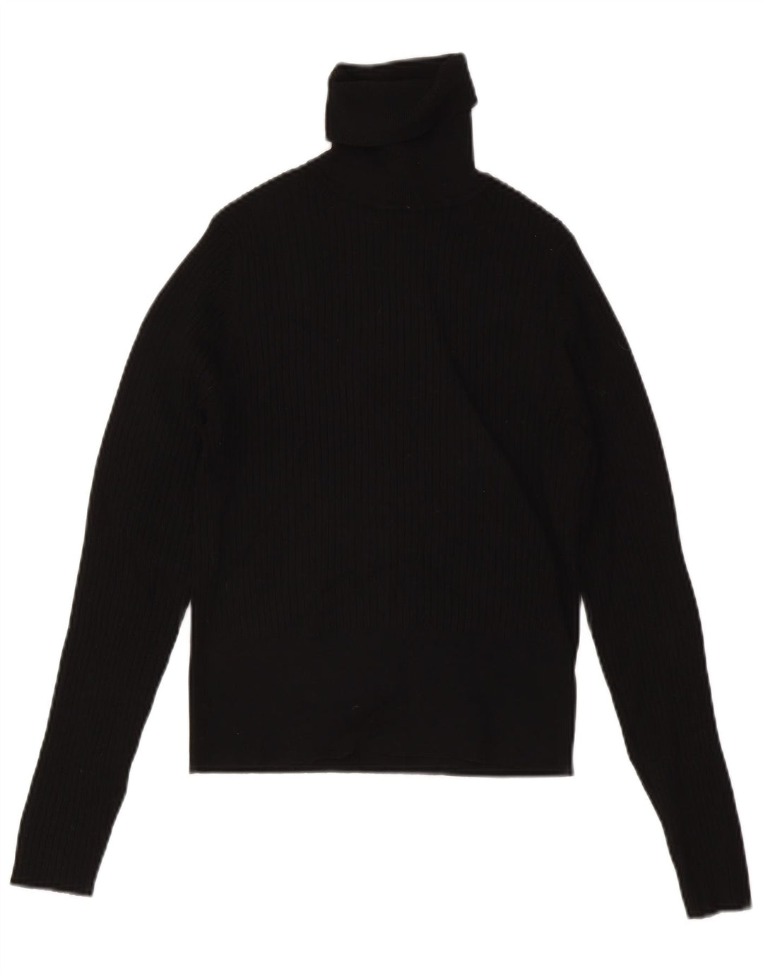 Zara Suéter feminino cropped com gola redonda Reino Unido 14 grande preto