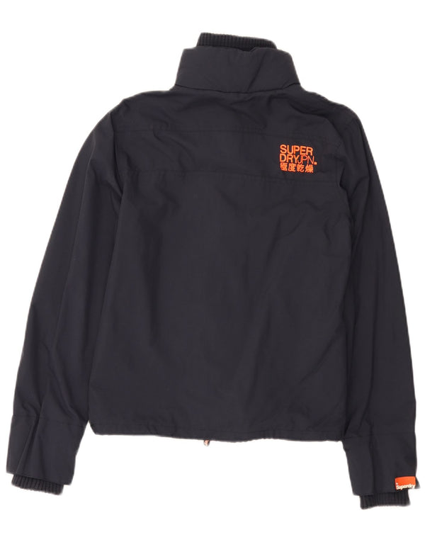 Jaqueta de chuva feminina Superdry The Windcheater Graphic UK 12 médio azul marinho
