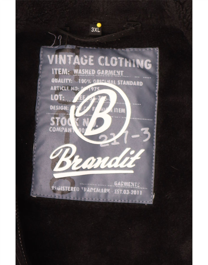 Jaqueta Parka masculina com capuz BRANDIT UK 46 3XL poliéster preto