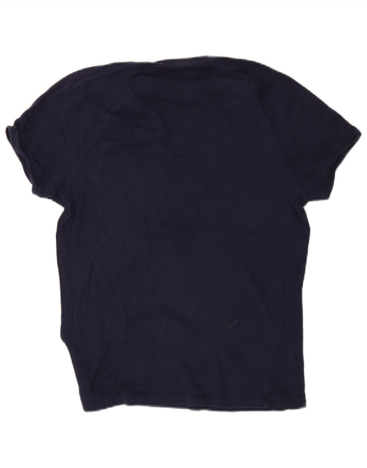 Camiseta masculina Zara Top pequeno azul marinho