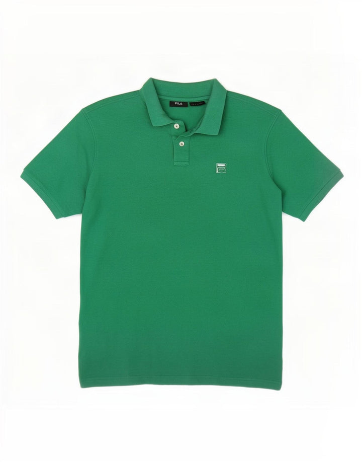 Camisa polo masculina Fila grande algodão verde