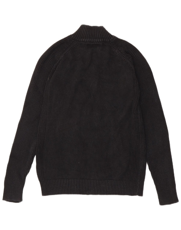 Suéter cardigã masculino Zara grande preto