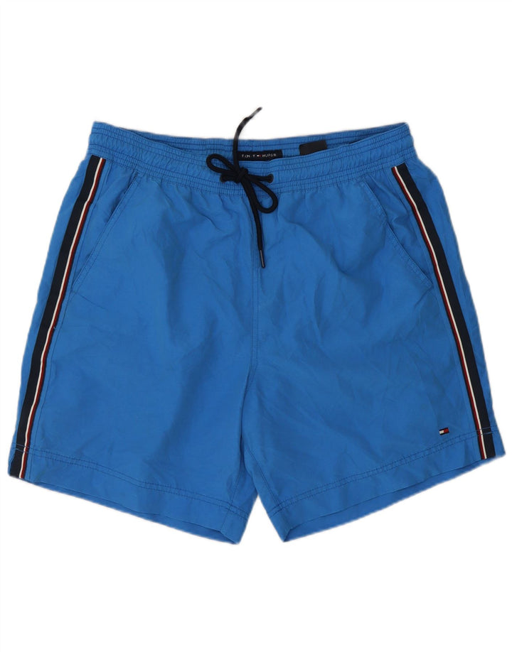 Shorts de natação masculino Tommy Hilfiger grande poliéster azul
