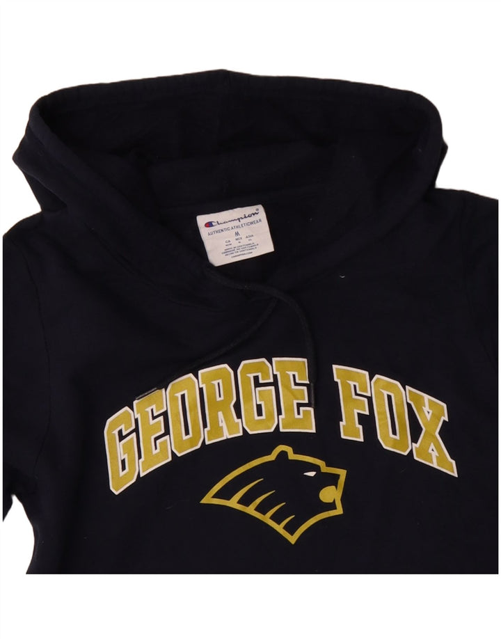 Jumper com capuz feminino Champion George Fox University Reino Unido 14 médio azul marinho