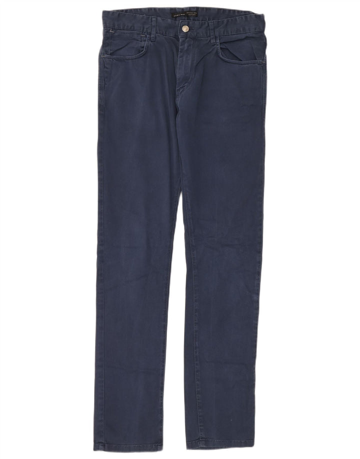 Zara Mens Slim Calça Casual EU 40 Médio W31 L34 Azul