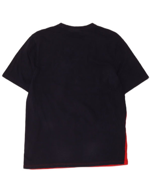 Camiseta masculina Fila Graphic Top grande algodão colorblock multicolorido