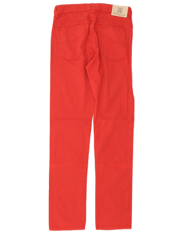 Calça casual masculina SIVIGLIA reta W31 L34 algodão vermelho