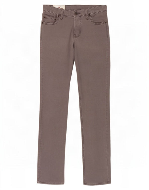 Hollister Mens Slim Jeans W30 L32 Cinza Algodão