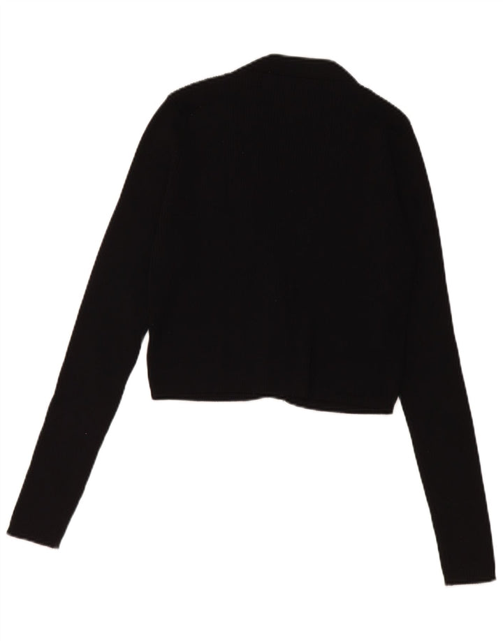 Suéter cardigan feminino Zara Reino Unido 8 pequeno preto