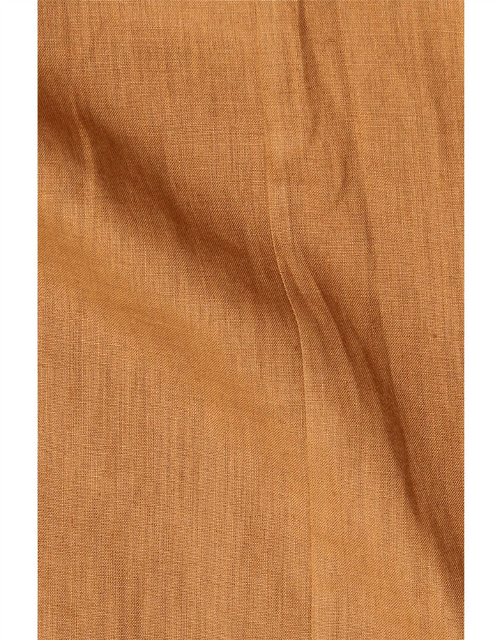 Jaqueta blazer feminina Max Mara com 1 botão Reino Unido 14 grande linho marrom