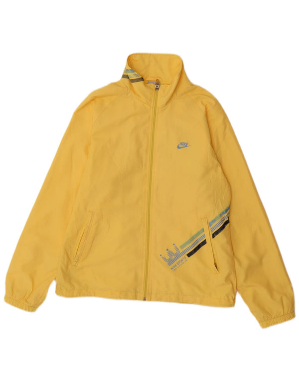Jaqueta Nike Feminina Graphic Rain UK 12 Médio Nylon Amarelo