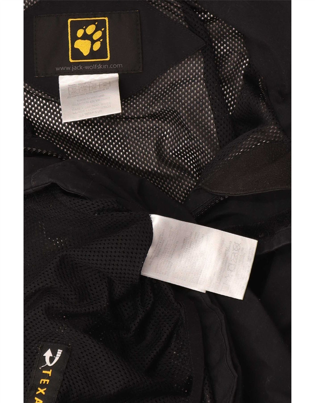 Jaqueta corta-vento masculina Jack Wolfskin UK 50 3XL poliamida preta