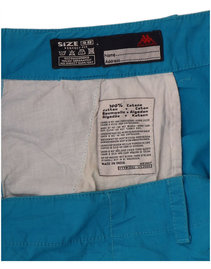 Calça capri feminina KAPPA Perfect Fit reta IT 48 XL W34 L20 azul