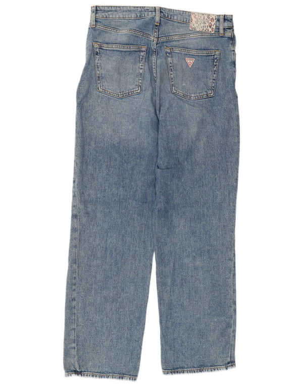 Guess Womens Melrose cintura alta jeans retos desgastados W31 L28 Azul