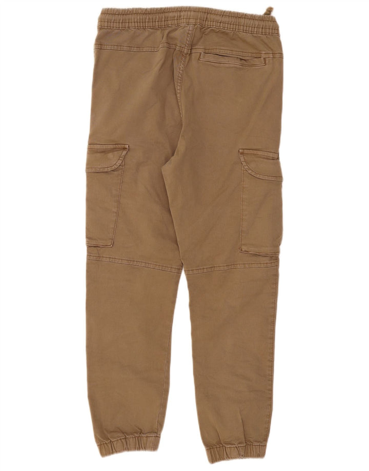 Calça cargo masculina Zara Crop Joggers pequena W30 L25 bege