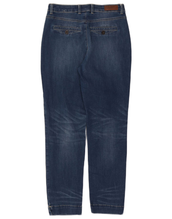 Benetton Jeans Slim Feminino UK 8 Pequeno W26 L27 Azul Algodão