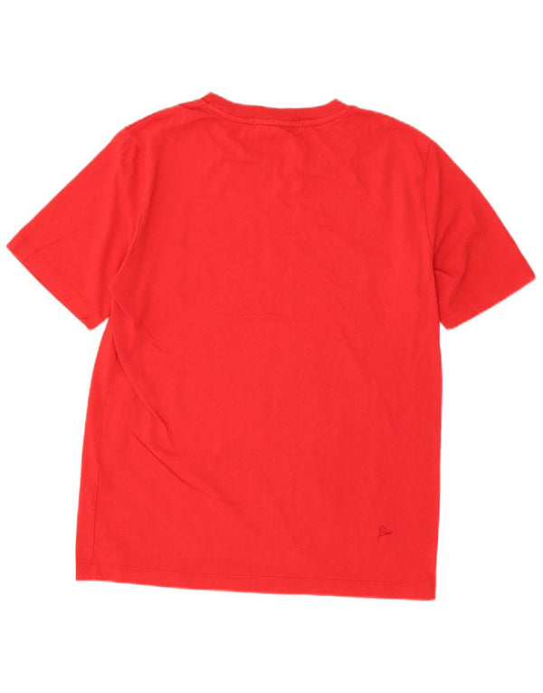 Camiseta masculina Calvin Klein Jeans com estampa gráfica grande de algodão vermelho