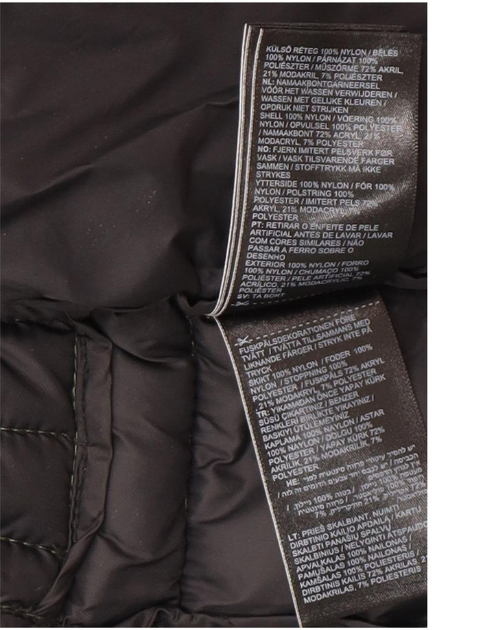 Jaqueta acolchoada com capuz feminina Superdry UK 8 nylon verde pequeno