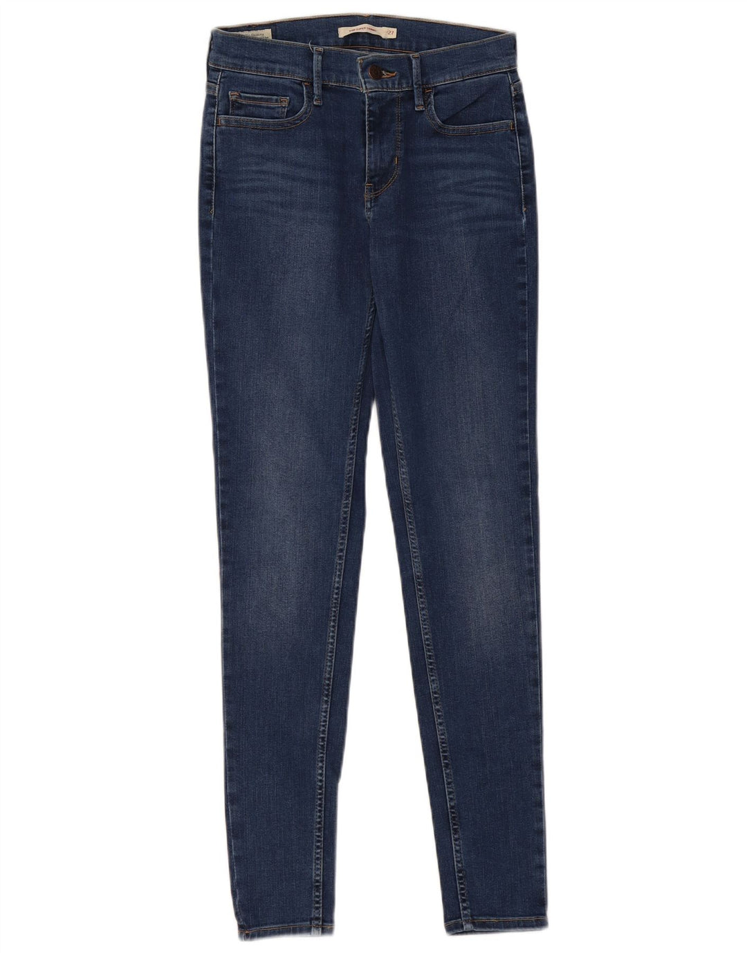 Levi's feminino 710 super skinny jeans w27 l30 algodão azul