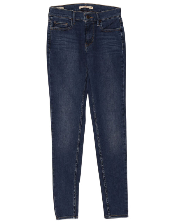 Levi's feminino 710 super skinny jeans w27 l30 algodão azul
