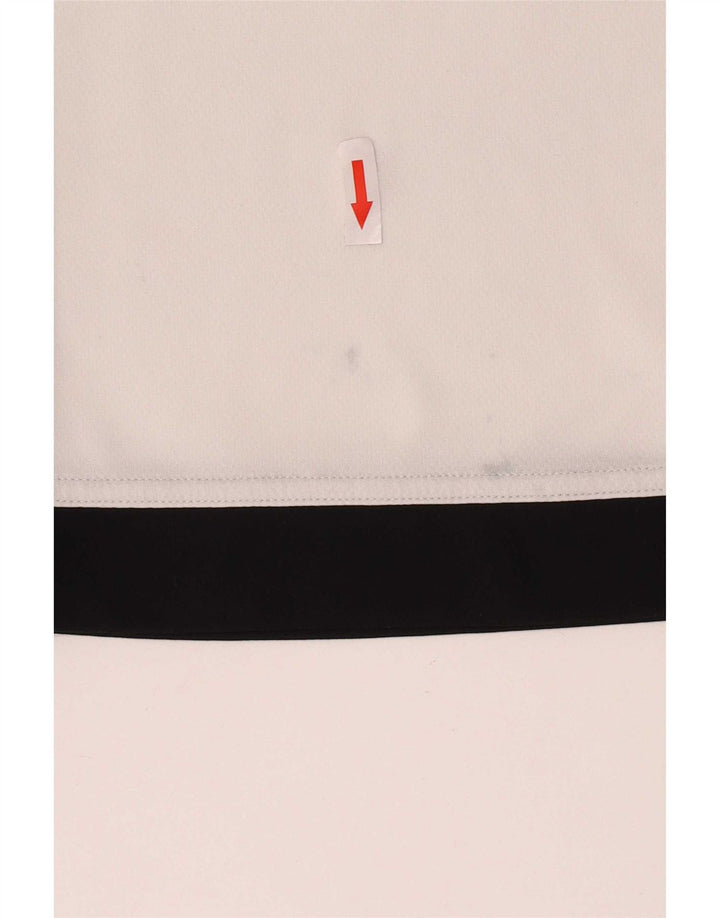 Adidas Mens Climalite Camiseta Top Pequeno Branco Colorblock Poliéster