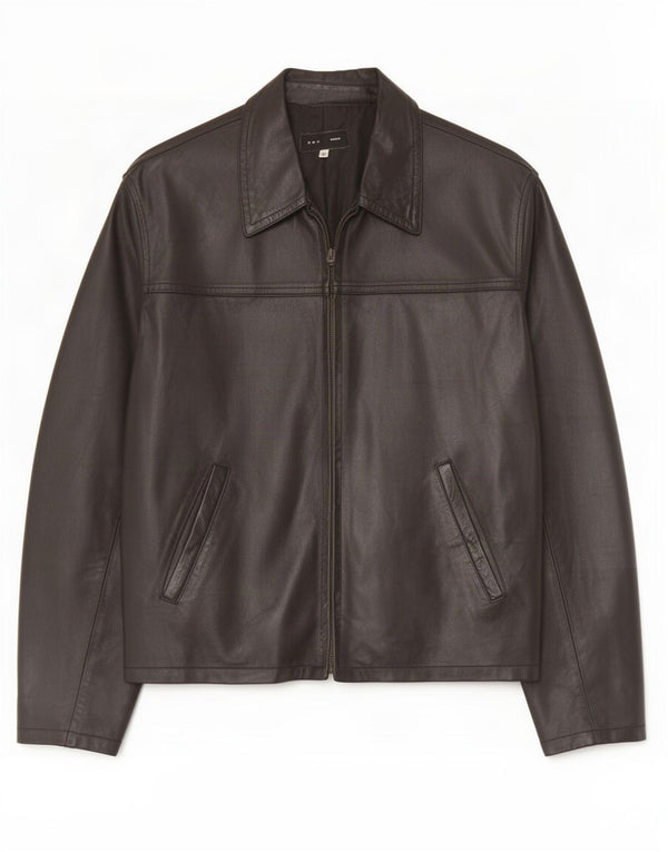 Jaqueta de couro masculina Sasch IT 50 grande poliéster preto