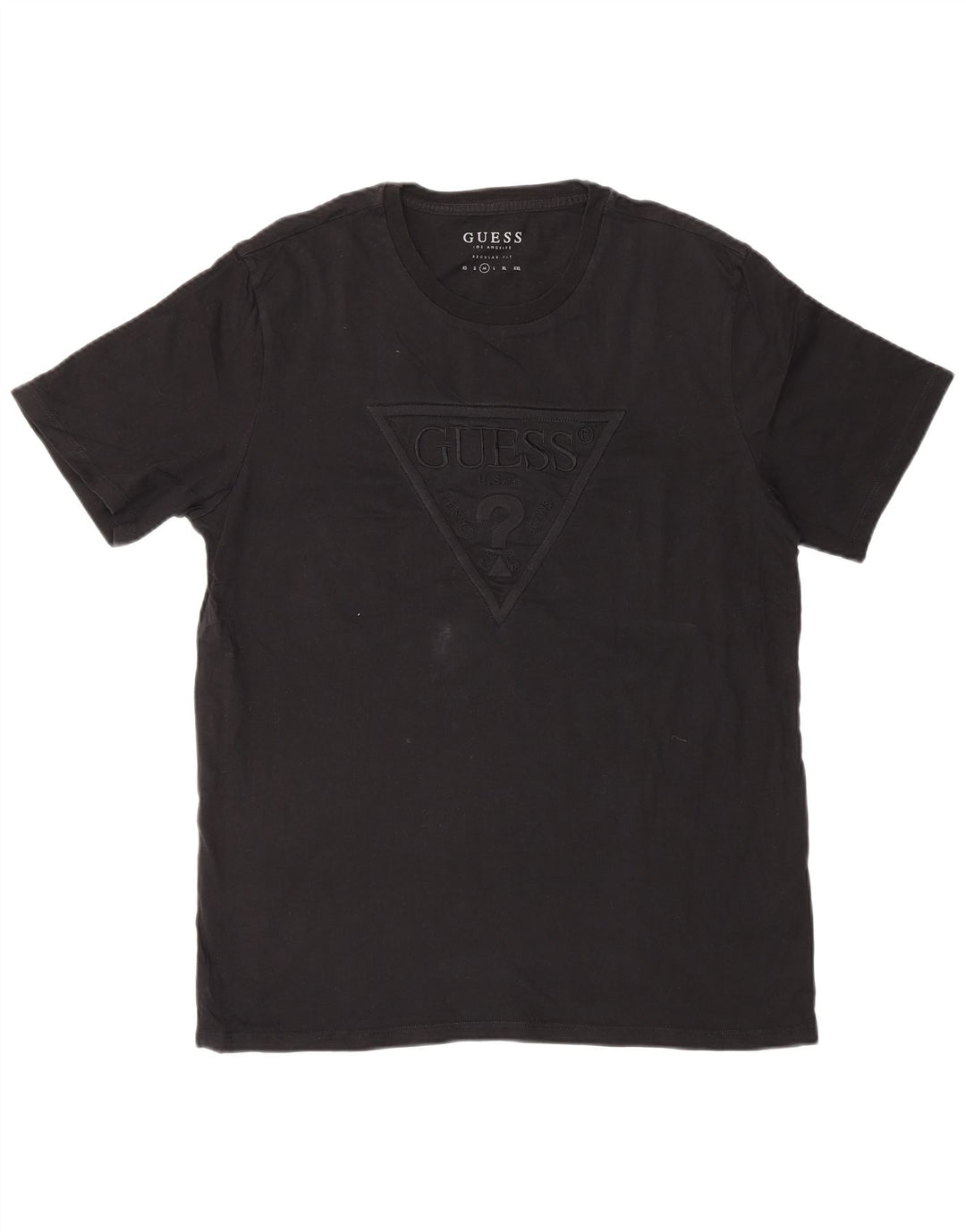 Guess Camiseta masculina gráfica Top médio algodão preto