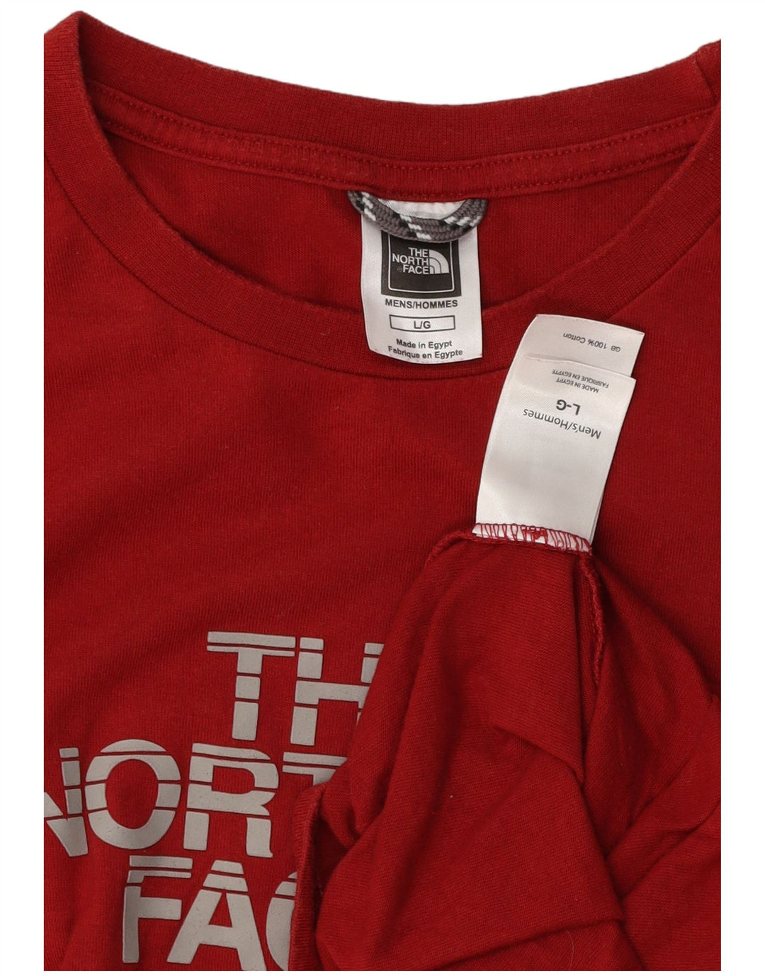 Camiseta gráfica masculina THE NORTH FACE Top grande de algodão vermelho