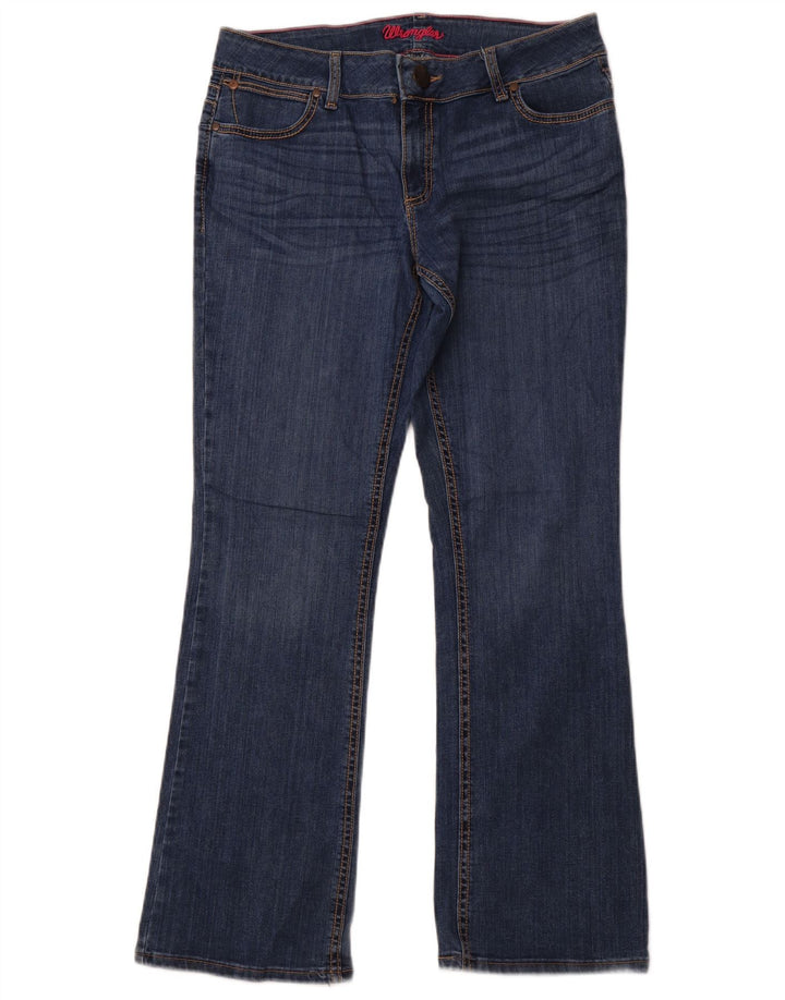 Jeans feminino Bootcut WRANGLER EUA 11/12 grande W32 L32 algodão azul