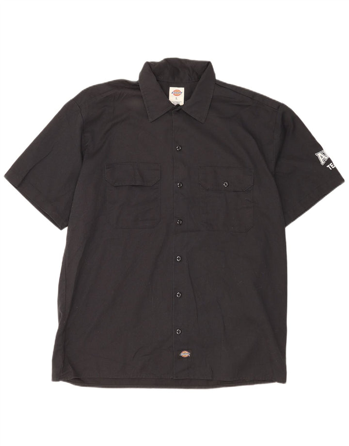 DICKIES Camiseta masculina gráfica de manga curta grande algodão preto