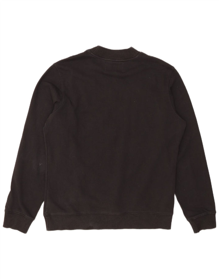 CALVIN KLEIN JEANS moletom gráfico feminino jumper UK 16 grande preto