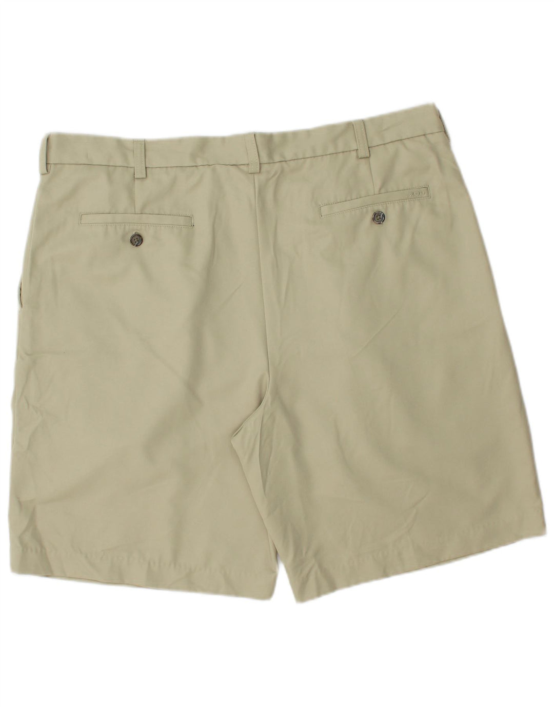IZOD Mens Pegged Chino Shorts W38 XL Poliéster Bege