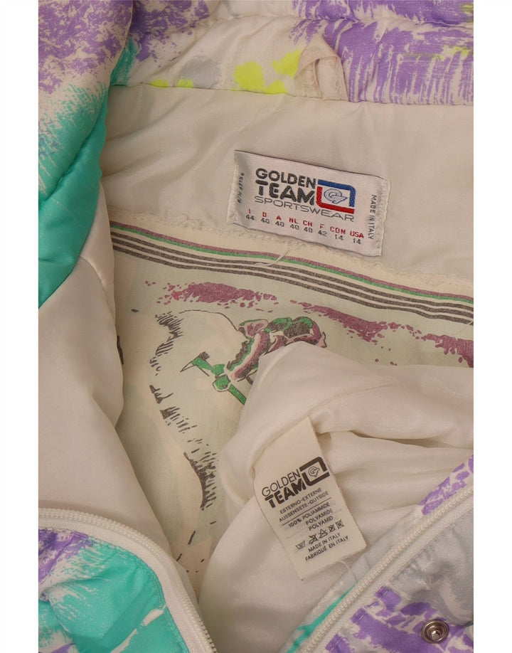 Macacão de esqui feminino Golden Team IT 44 médio roxo colorblock poliamida