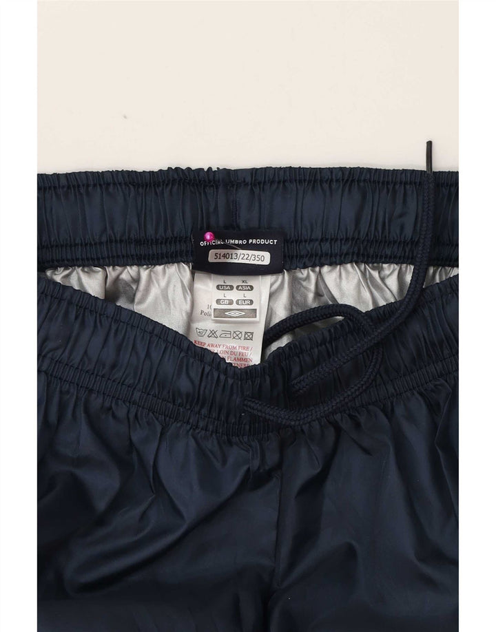 Calça de treino masculina Umbro Graphic grande poliéster azul marinho