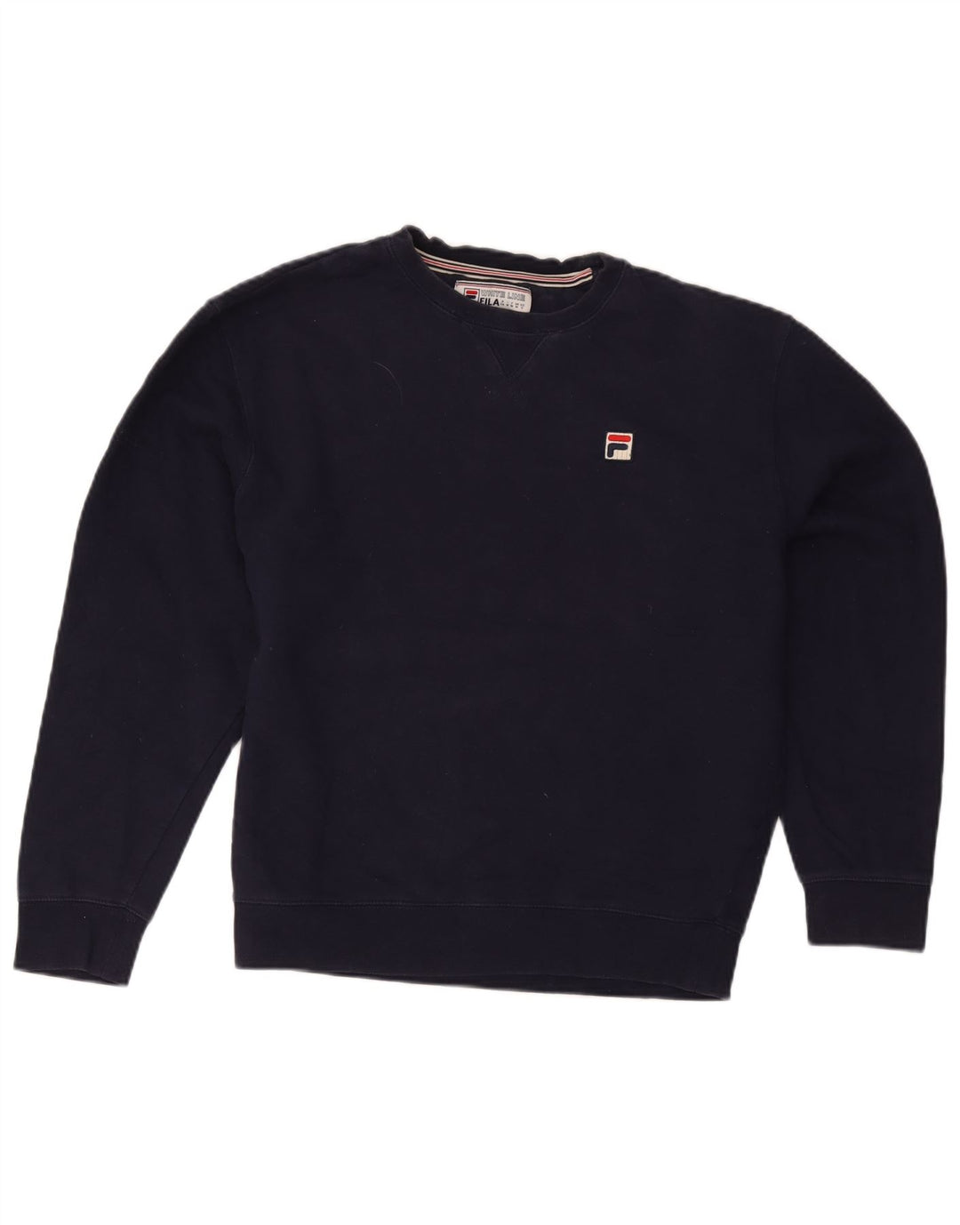 Fila moletom masculino jumper médio algodão azul marinho