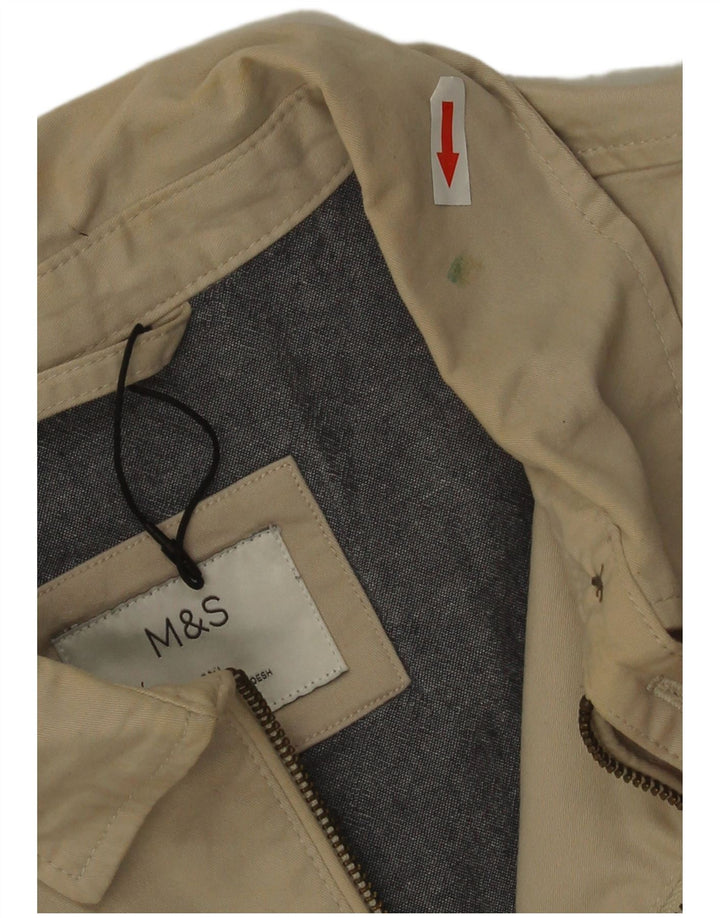 Jaqueta bomber masculina Marks & Spencer UK 44 2XL algodão bege