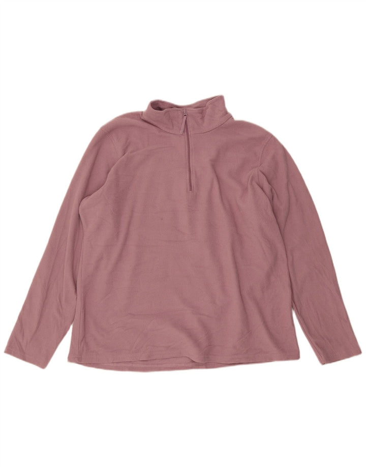 Suéter feminino de lã com zíper e gola MOUNTAIN WAREHOUSE UK 18 XL rosa