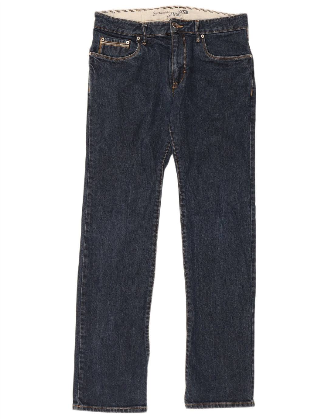 Vans Masculino Straight Jeans W29 L30 Azul Marinho Algodão