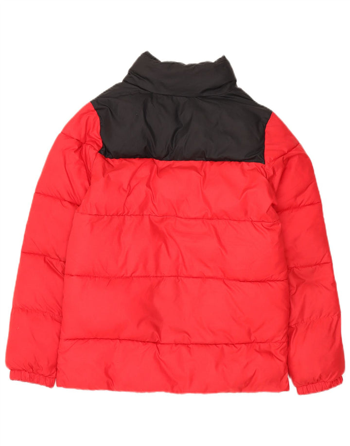 Jaqueta acolchoada Columbia Boys 14-15 anos grande poliéster colorblock vermelho