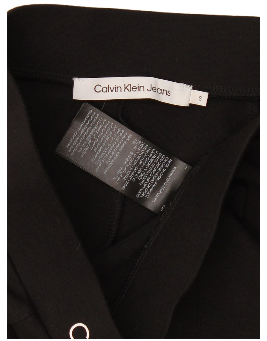 Leggings Calvin Klein Femininas Graphic UK 10 Pequenas Viscose Preta