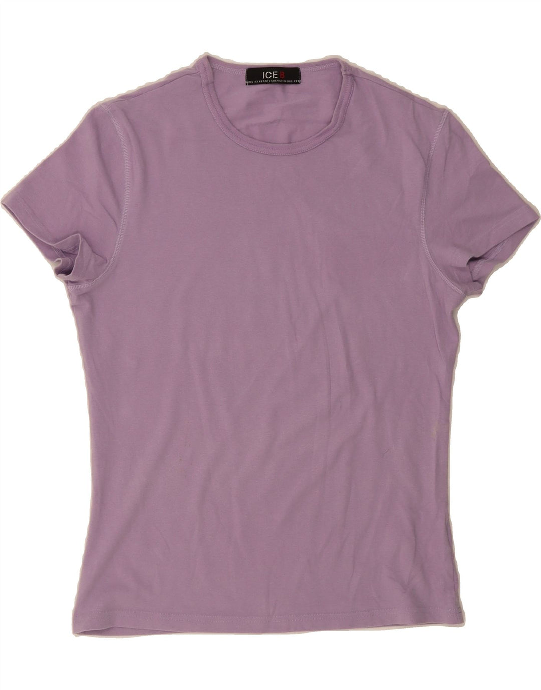 ICEBERG Womens T-Shirt Top UK 16 Large Purple Cotton Vintage Iceberg and Second-Hand Iceberg from Messina Hembry 