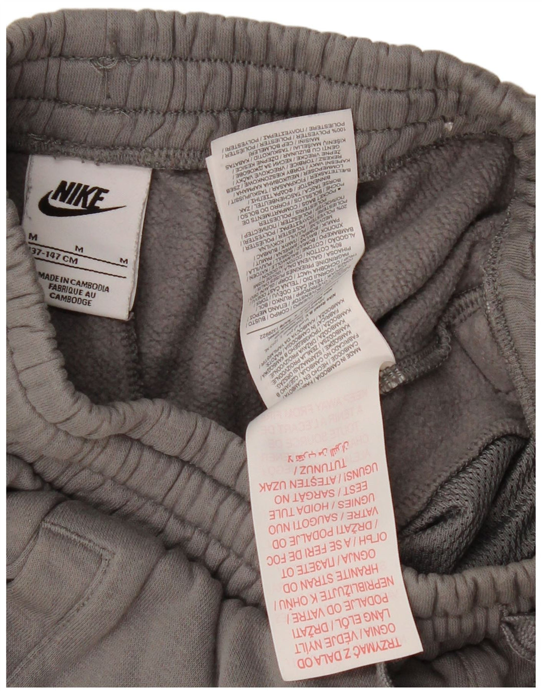 Shorts esportivos masculinos NIKE 10-11 anos cinza algodão