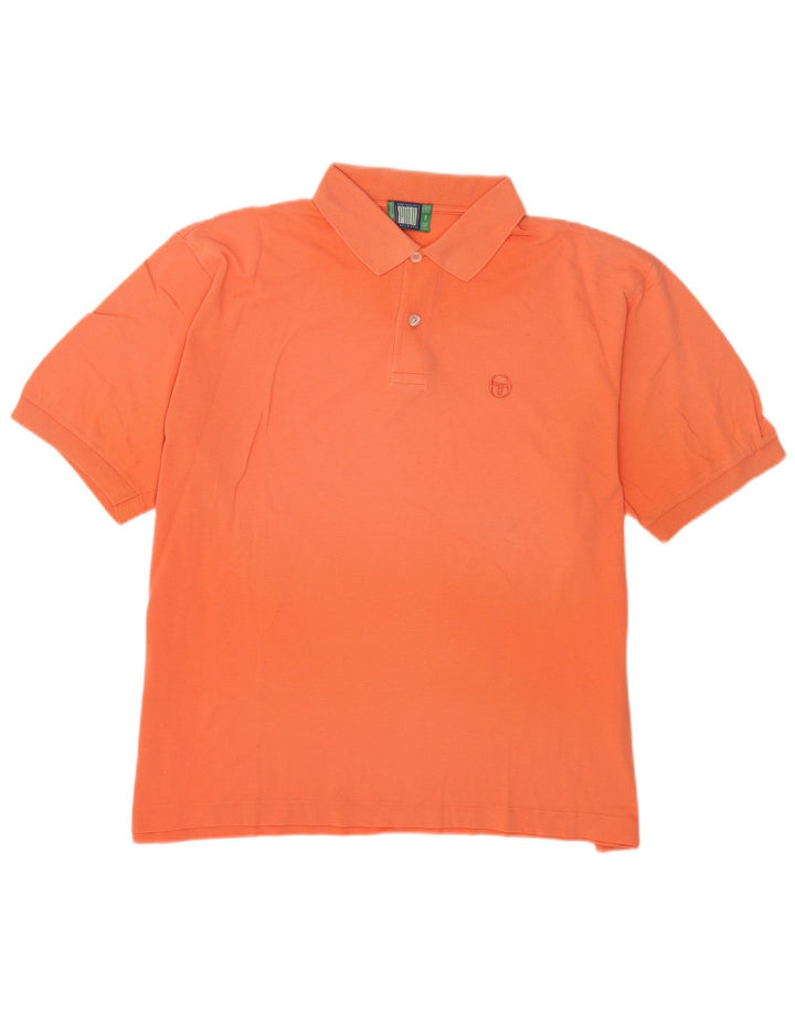 Camisa pólo masculina Sergio Tacchini XL laranja algodão