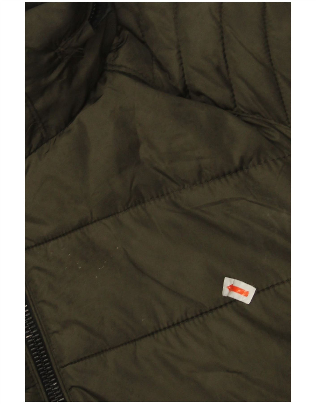 Jaqueta acolchoada com capuz masculina Zara UK 40 grande caqui nylon