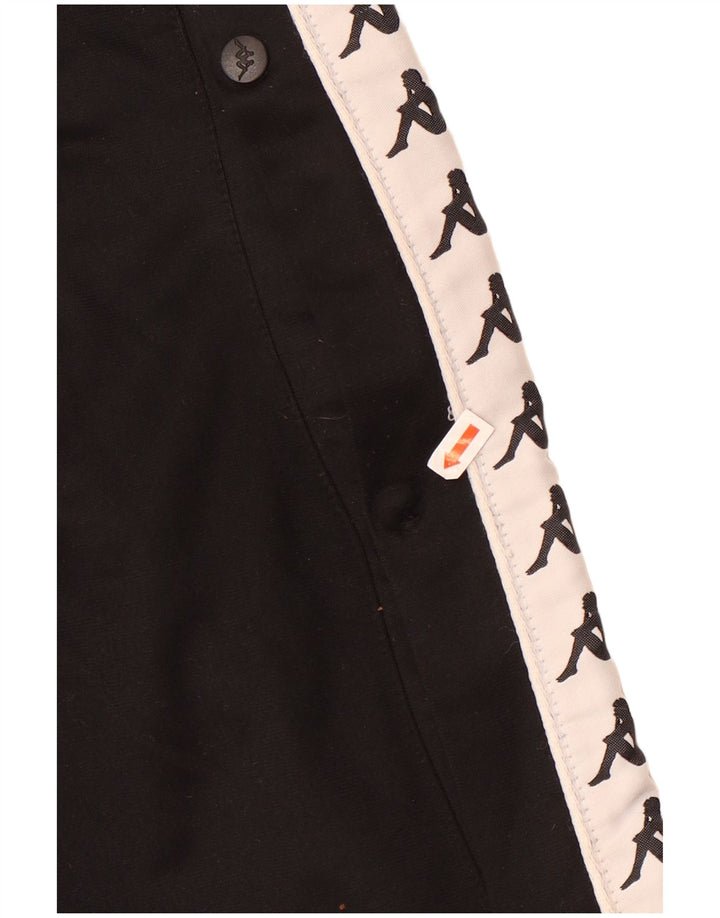 Calça de treino masculina Kappa com estampa gráfica média preta colorblock