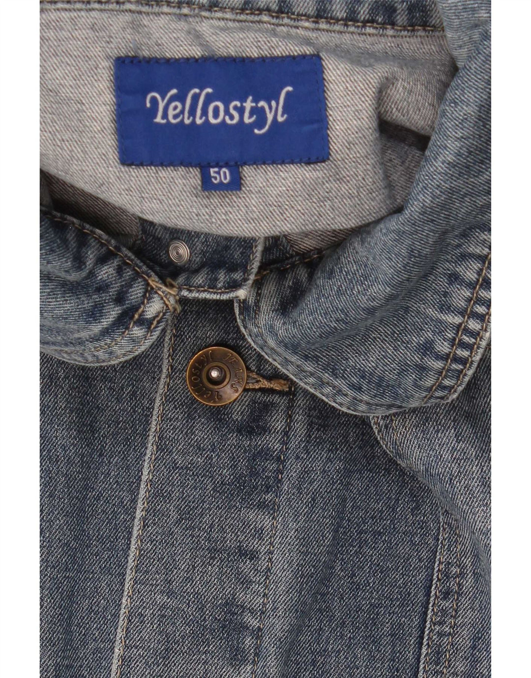 Jaqueta jeans masculina vintage IT 50 grande azul