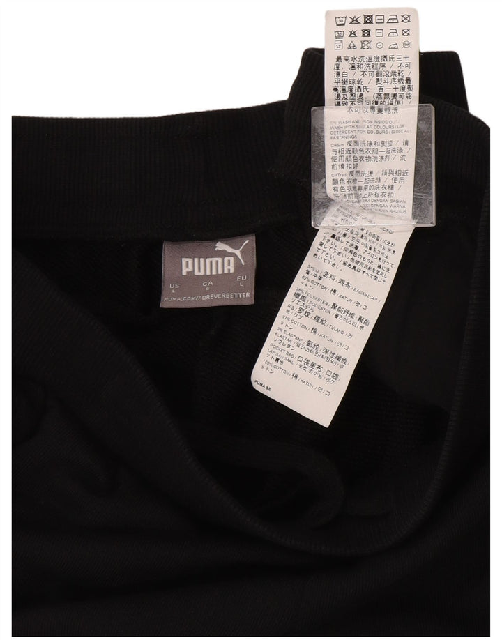Shorts esportivos gráficos masculinos Puma grandes de algodão preto