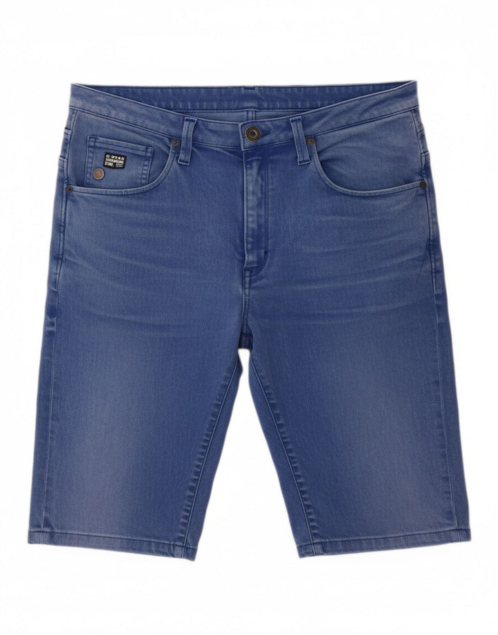 Shorts jeans masculino G-STAR W31 algodão azul médio