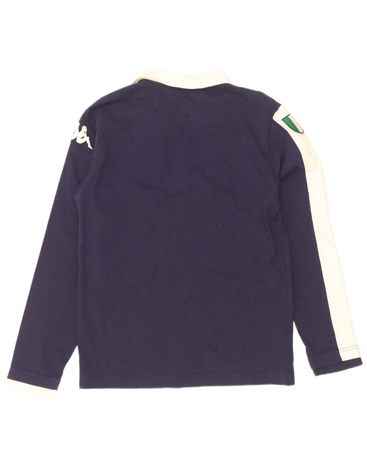 Camisa polo masculina gráfica de rugby Kappa médio azul marinho colorblock