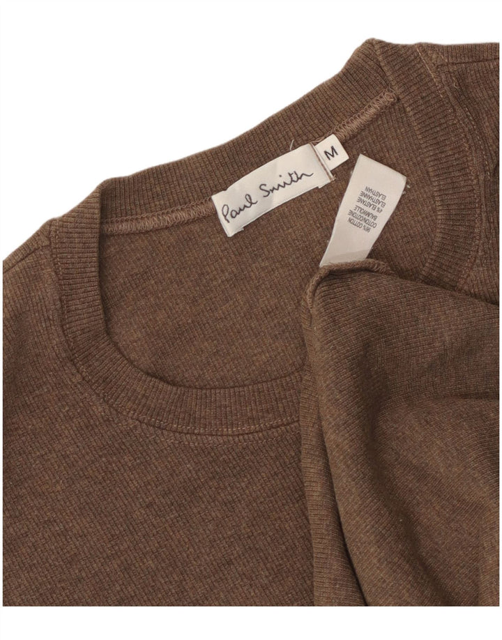 Camiseta feminina PAUL SMITH UK 14 algodão marrom médio